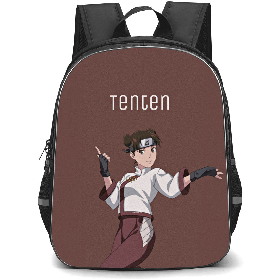 Naruto Tenten Backpack StudentPack - Tenten Portrait On Brown Background