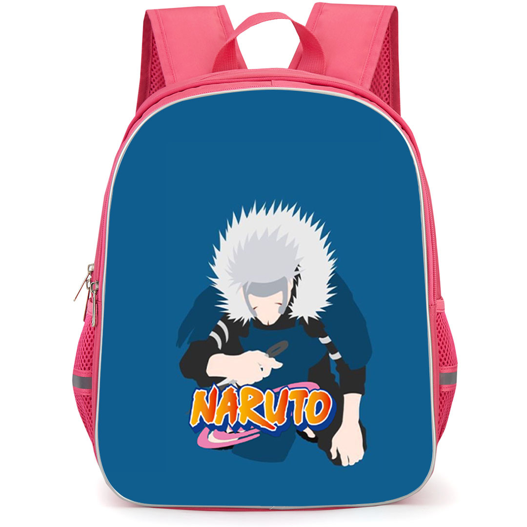 Naruto Tobirama Senju Backpack StudentPack - Tobirama Senju Attack Mode Minimalist On Blue Background