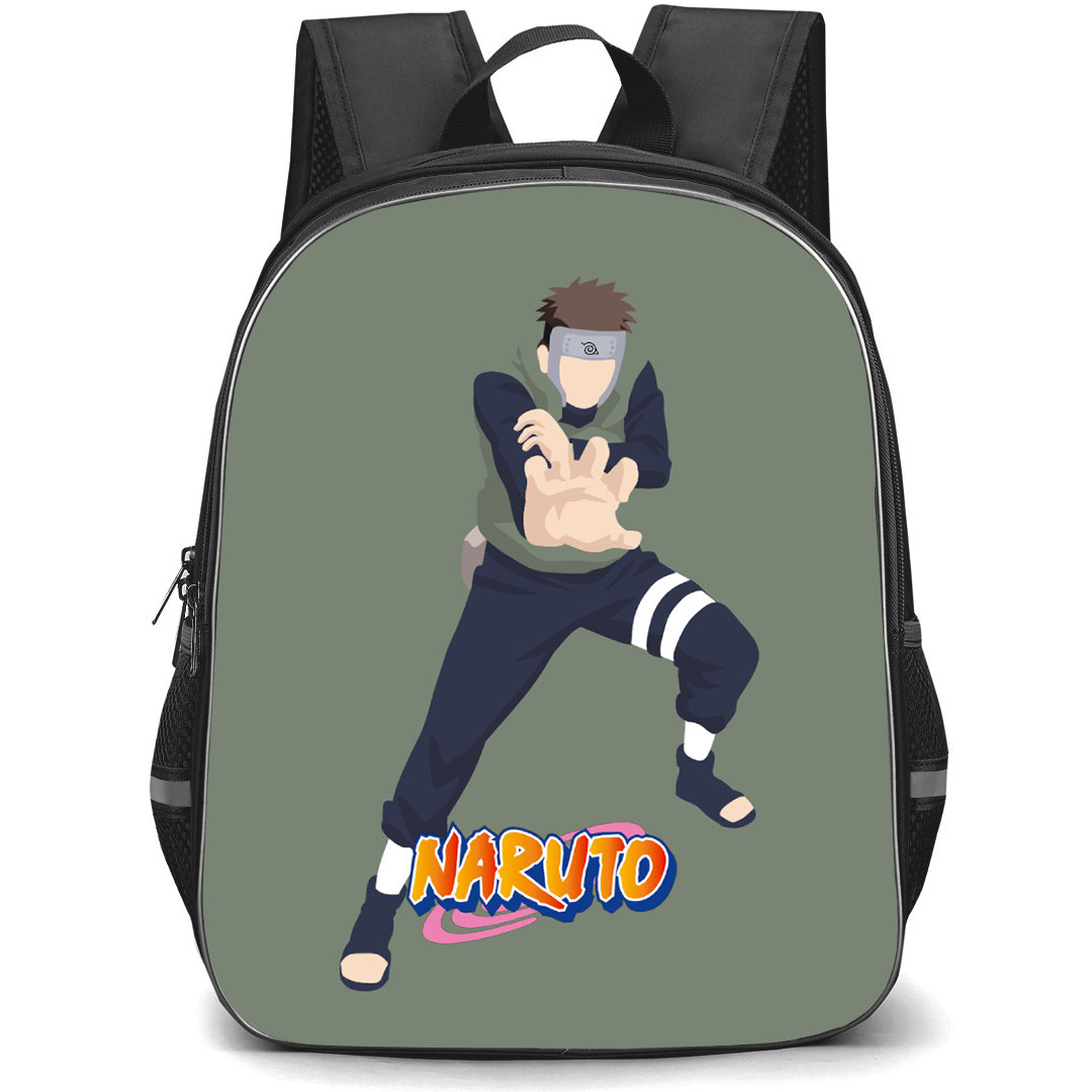 Naruto Yamato Backpack StudentPack - Yamato Attack Mode Minimalist On Olive Background