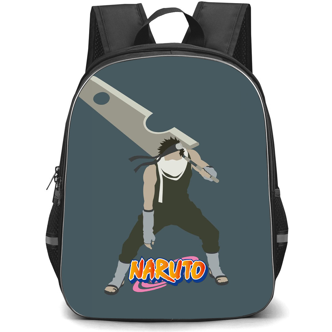 Naruto Zabuza Momochi Backpack StudentPack - Zabuza Momochi Attack Mode Minimalist On Navy Background