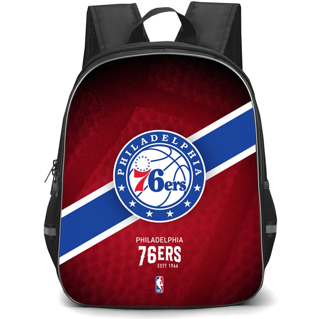 NBA Philadelphia 79ers Backpack StudentPack - Team Logo Stripe Background