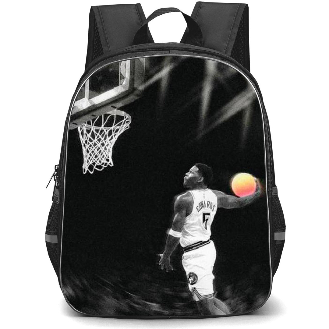 NBA Anthony Edwards Backpack StudentPack - Anthony Edwards Dunking Grayscale Motion Poster