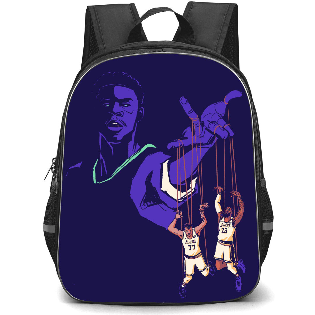 NBA Anthony Edwards Backpack StudentPack - Anthony Edwards Purple Illustration Art By Jack Perkins Poster