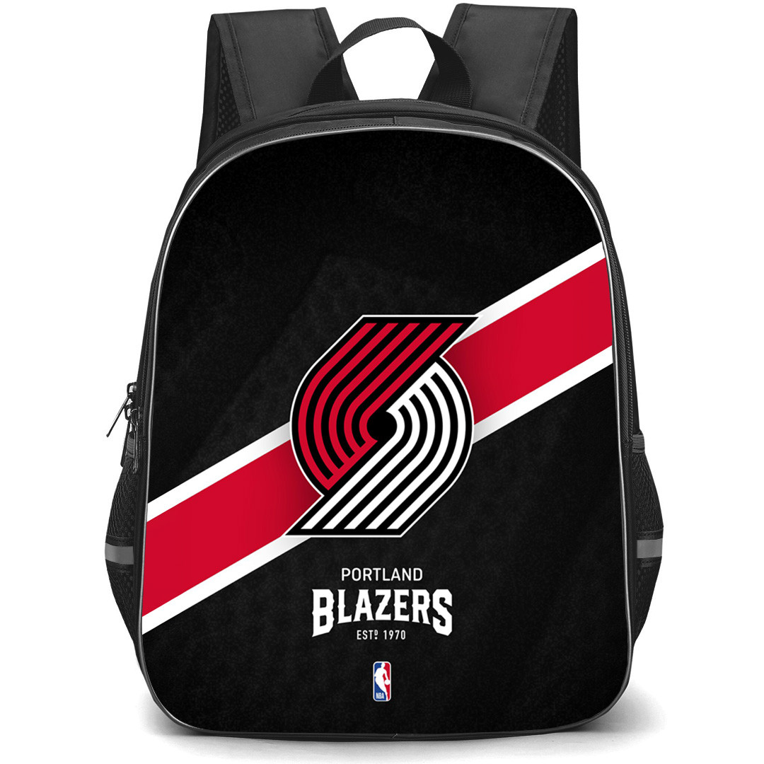 NBA Portland Trail Blazers Backpack StudentPack - Team Logo Stripe Background