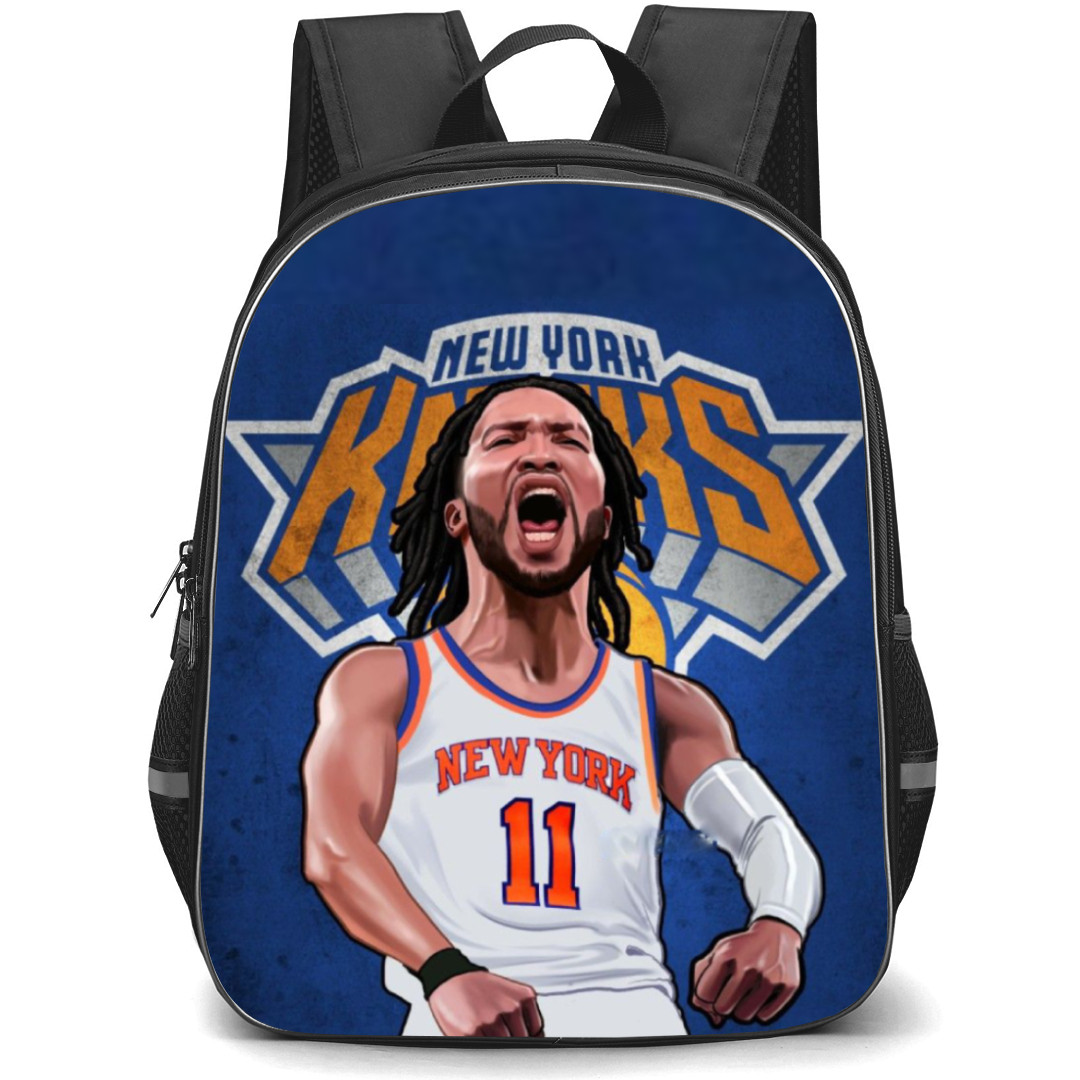 NBA Jalen Brunson Backpack StudentPack - Jalen Brunson 11 New York Knicks Shouting Illustration Art Sticker