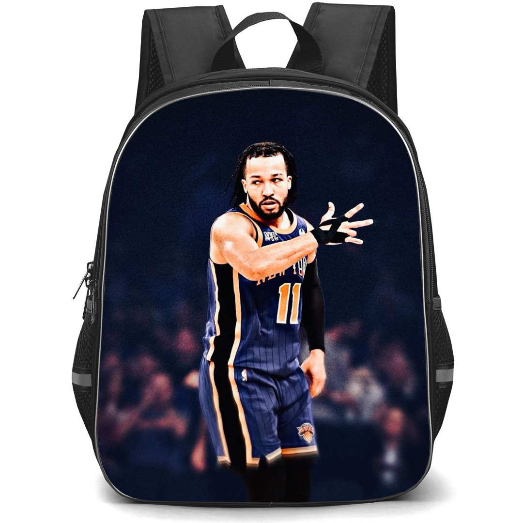 NBA Jalen Brunson Backpack StudentPack - Jalen Brunson 11 New York Knicks Signature Posture Poster