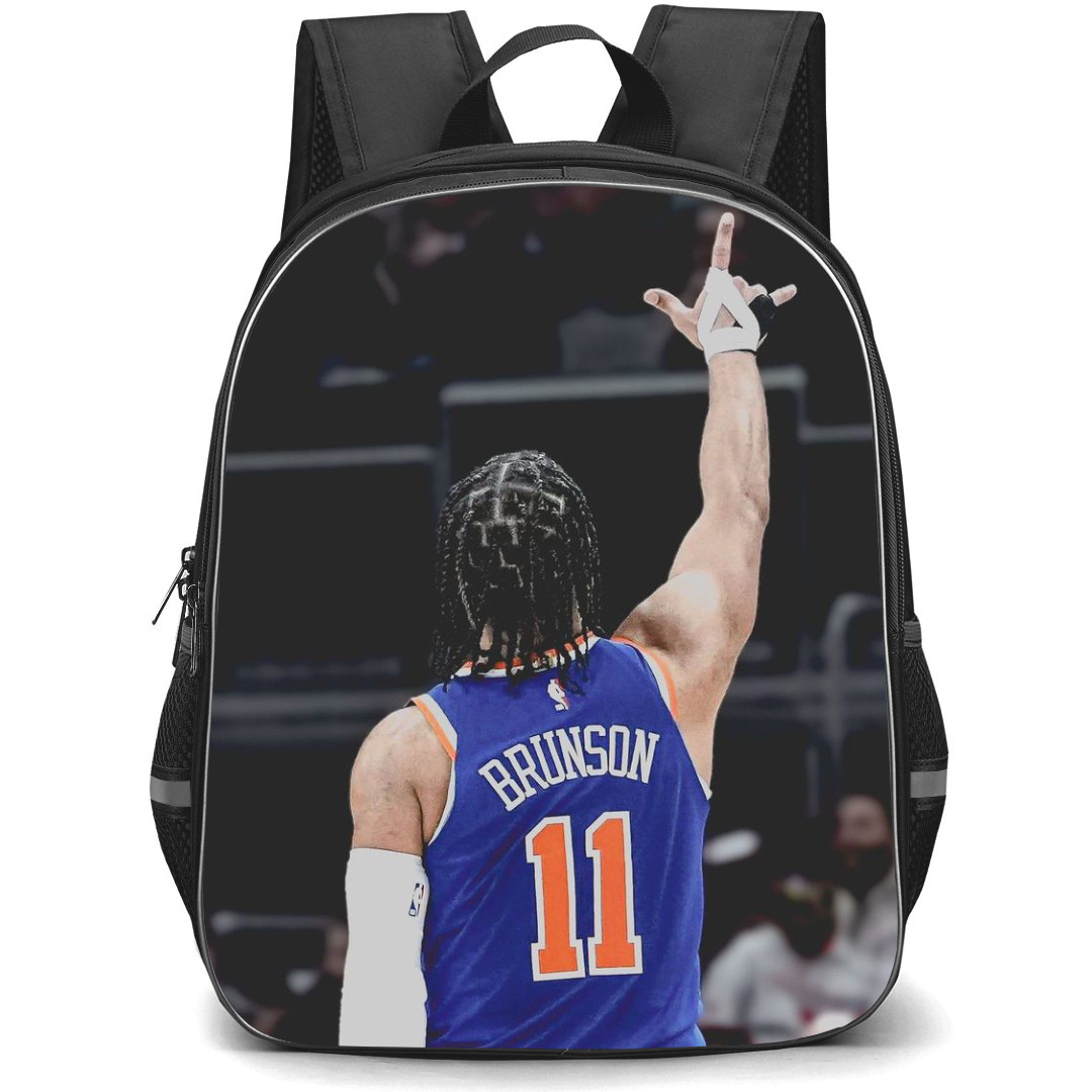 NBA Jalen Brunson Backpack StudentPack - Jalen Brunson 11 New York Knicks Standing Back Poster