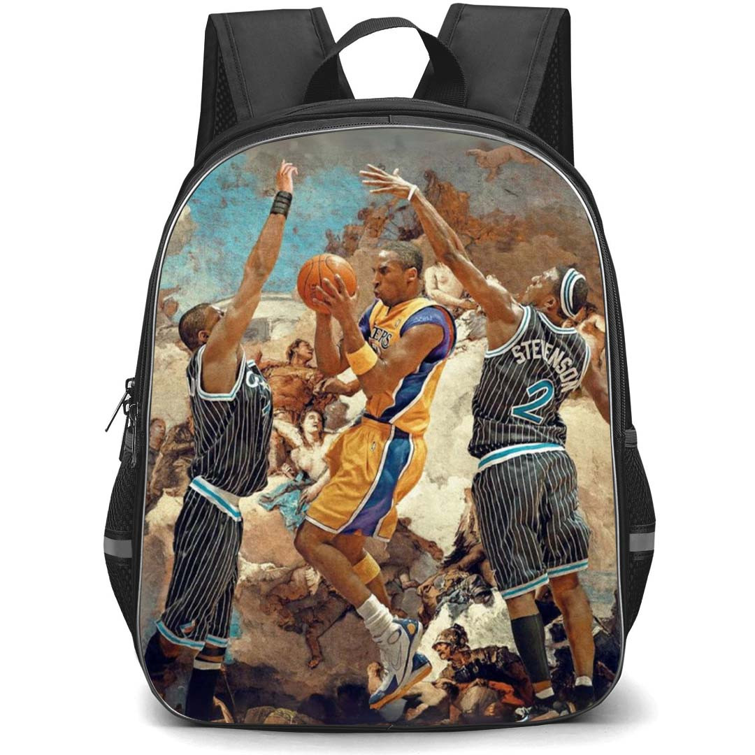 NBA Backpack StudentPack - NBA Bryan And Stevenson Blocking On Ancient Painting Background