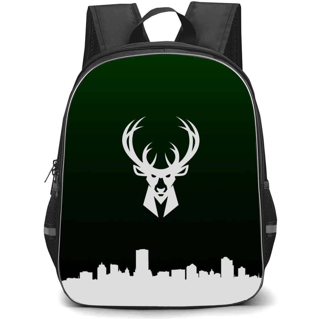 NBA Milwaukee Bucks Backpack StudentPack - Milwaukee Bucks Silhoutte Art Logo
