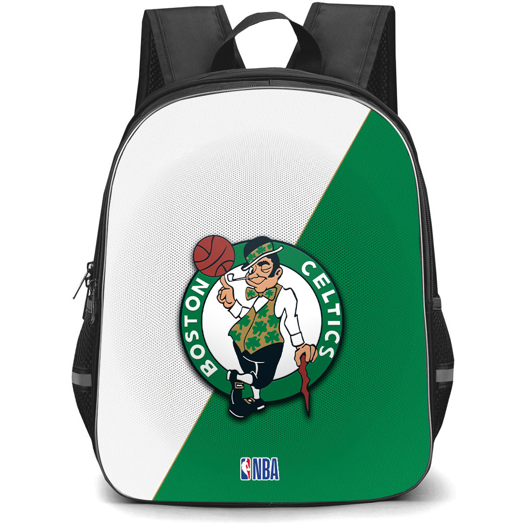 NBA Boston Celtics Backpack StudentPack - Team Logo On White And Green Background