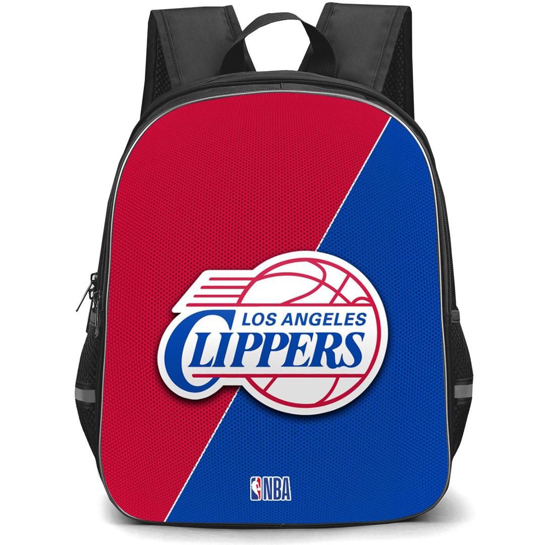 NBA Los Angeles Clippers Backpack StudentPack - Team Logo On Red And Blue Background