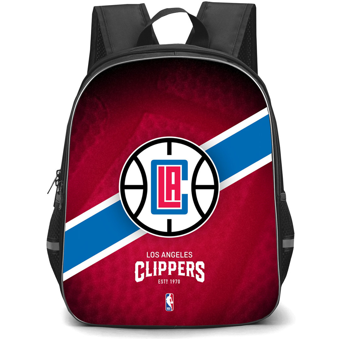 NBA Los Angeles Clippers Backpack StudentPack - Team Logo Stripe Background