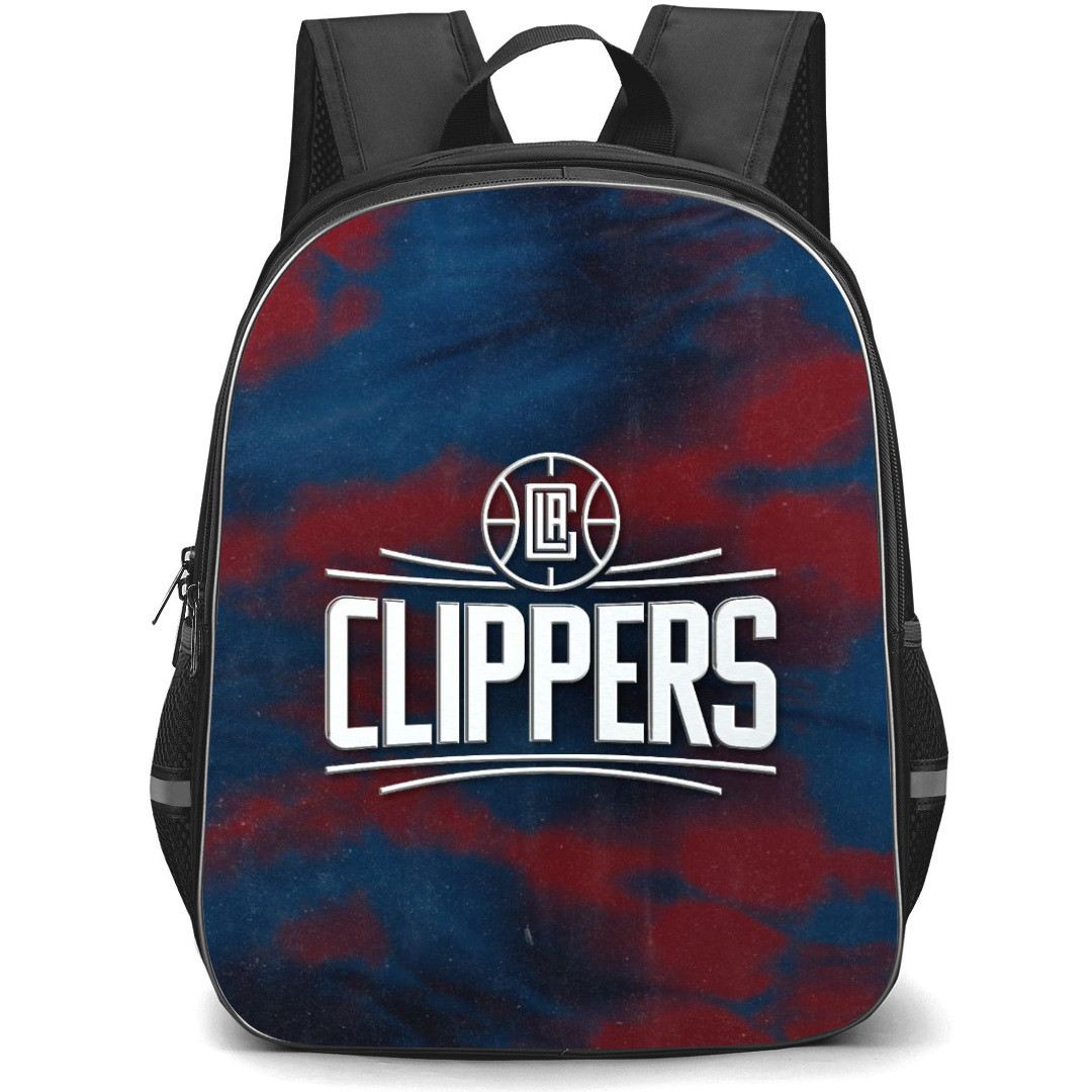 NBA Los Angeles Clippers Backpack StudentPack - Los Angeles Clippers Watercolor Art Logo