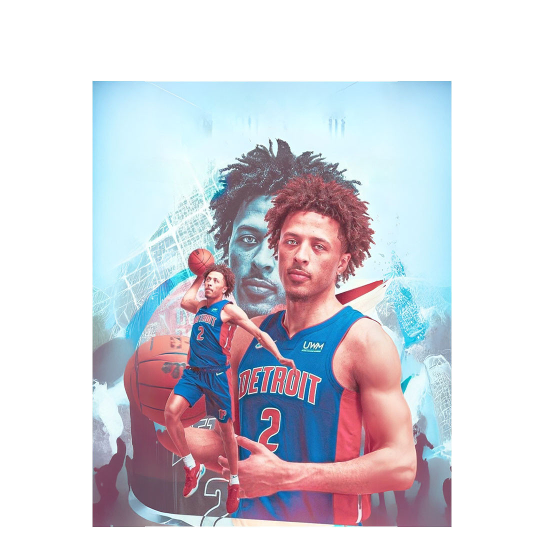 NBA Cade Cunningham Backpack StudentPack - Cade Cunningham Fierce Portrait Poster