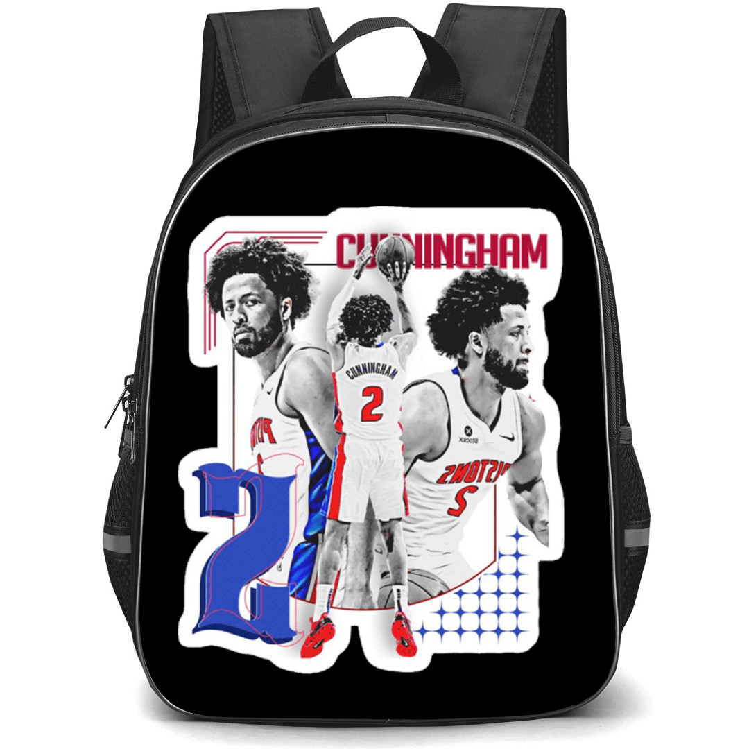 NBA Cade Cunningham Backpack School Bag StudentPack - Cade Cunningham Shout Grayscale Portrait Collage Sticker