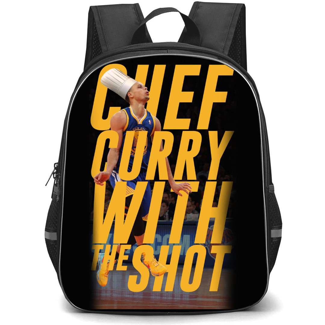 NBA Stephen Curry Backpack School Bag StudentPack - Stephen Curry Chef With The Shot Quote Poster
