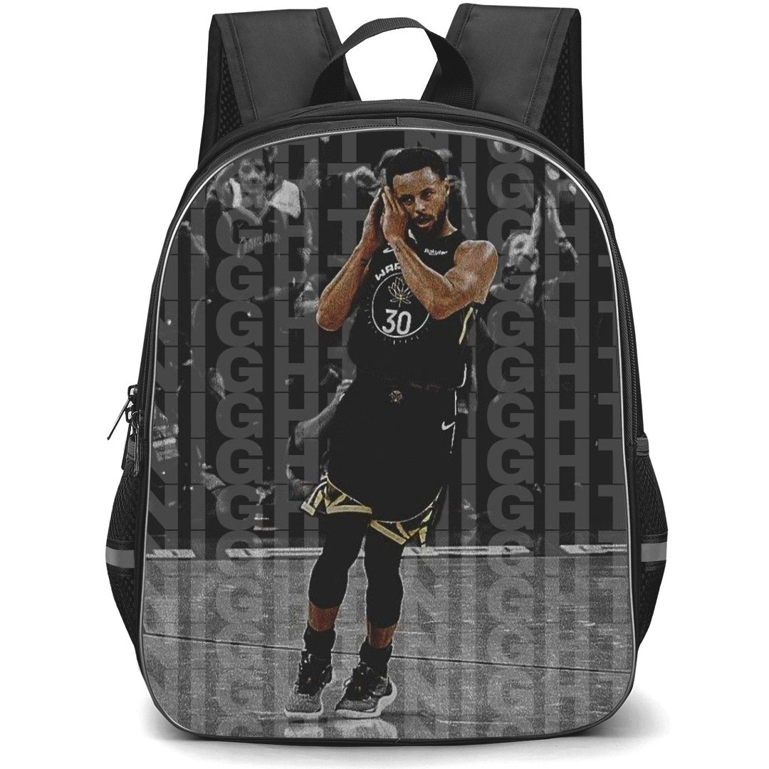 NBA Stephen Curry Backpack StudentPack - Stephen Curry Night Night Grayscale Poster