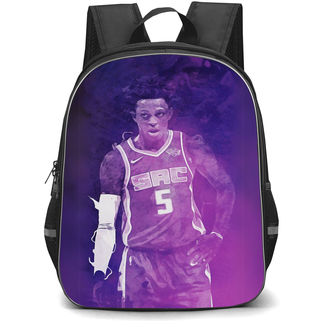 NBA DeAaron Fox Backpack StudentPack - DeAaron Fox Purple And Pink Painting Poster