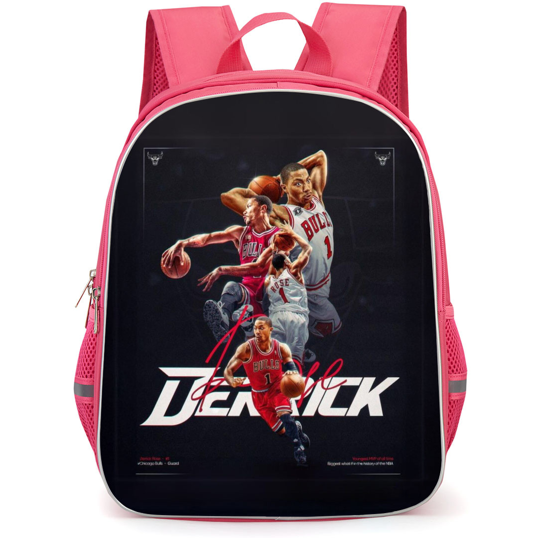 NBA Derrick Rose Backpack StudentPack - Derrick Rose Bulls Cool Art On Black Background