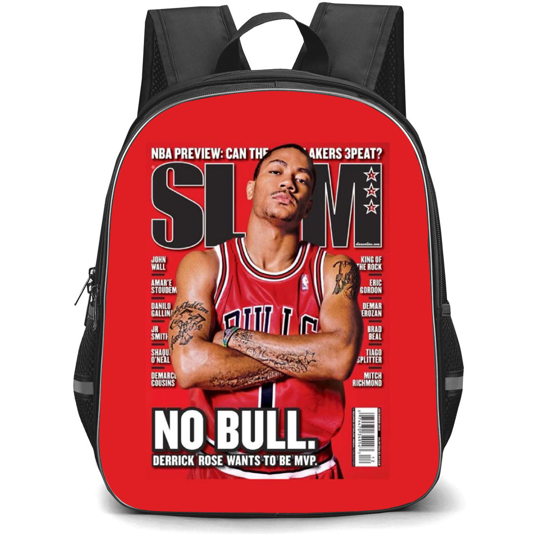 NBA Derrick Rose Backpack StudentPack - Derrick Rose No Bull Red Background Poster