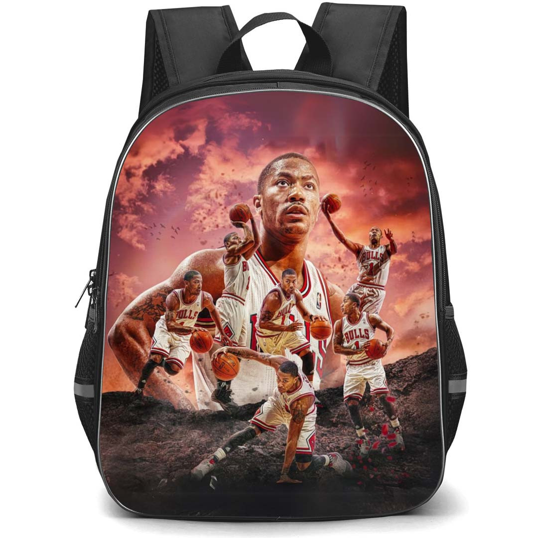 NBA Derrick Rose Backpack StudentPack - Derrick Rose Player Game Moment Collage Poster
