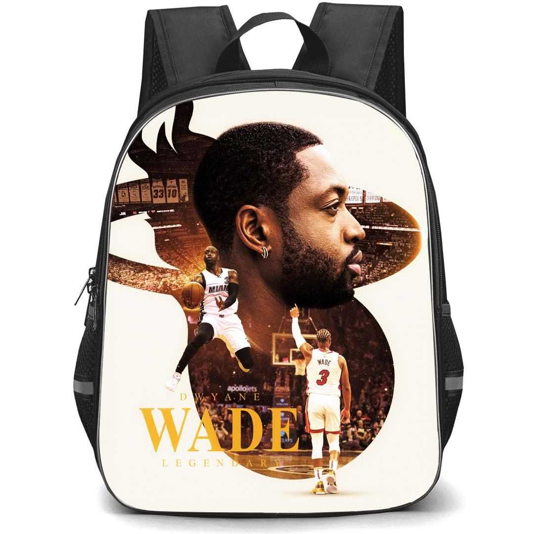 NBA Dwyane Wade Backpack StudentPack - Dwyane Wade Miami Heat 3 Legend Side Portrait Poster