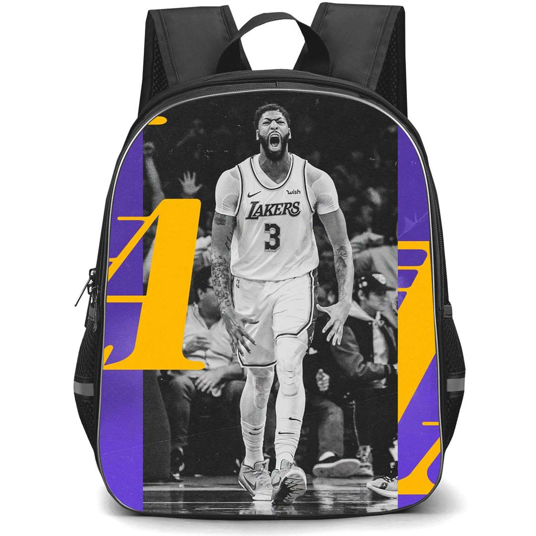 NBA Anthony Davis Backpack StudentPack - Anthony Davis Shouting Grayscale Poster