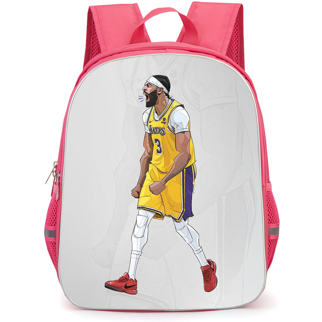 NBA Anthony Davis Backpack StudentPack - Anthony Davis Shouting Side Portrait Illustration