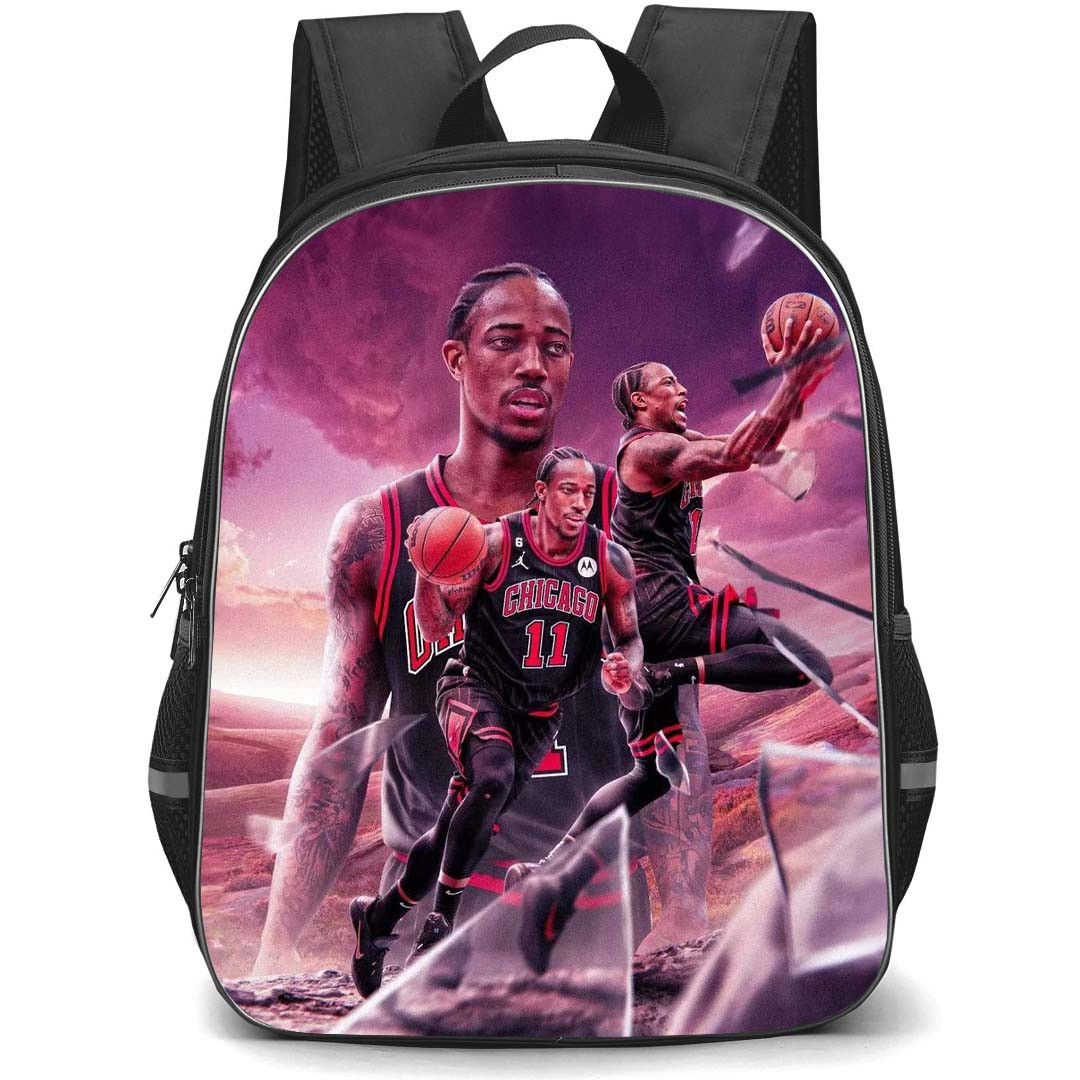 NBA DeMar DeRozan Backpack StudentPack - DeMar DeRozan Chicago Bulls 11 Dribbling Poster Art