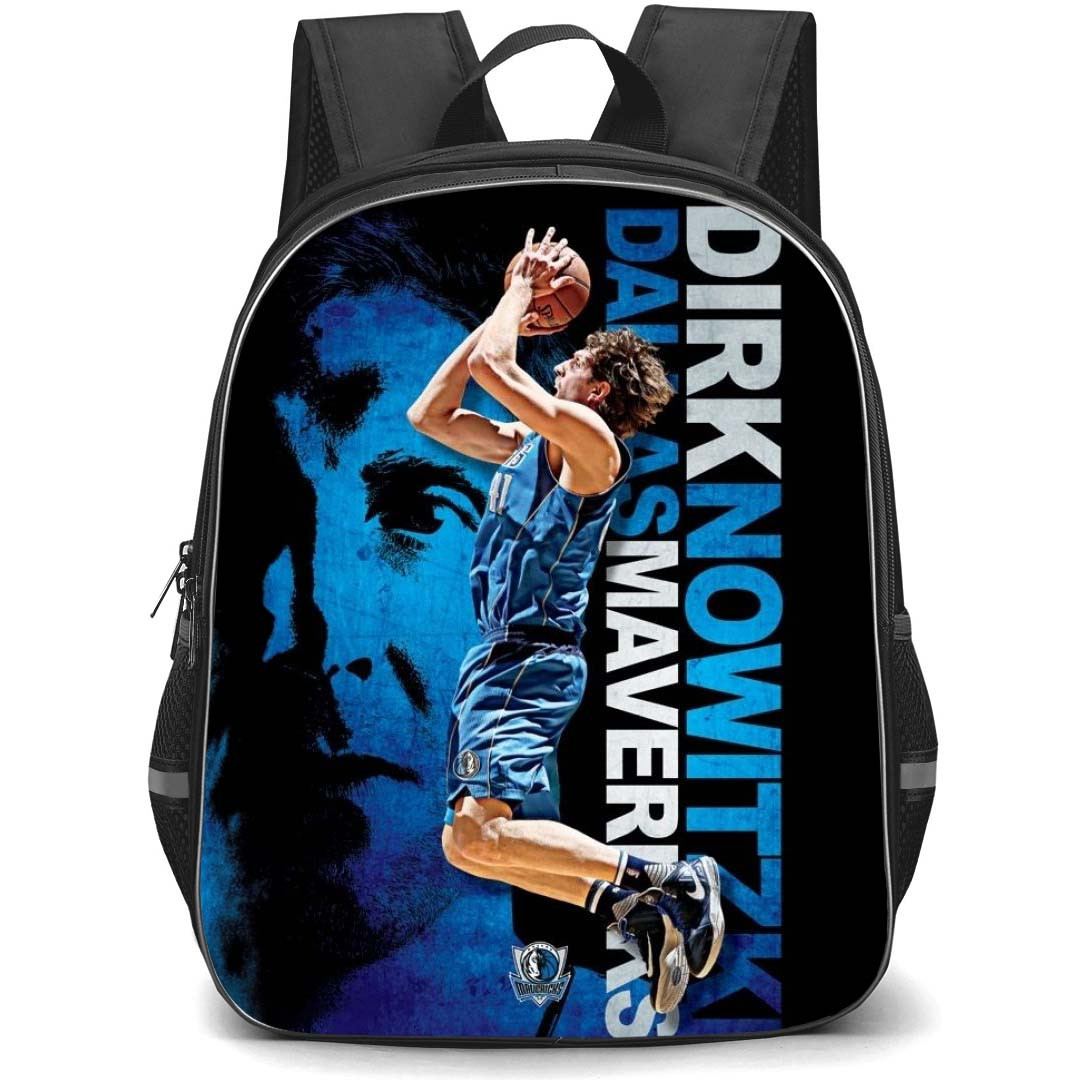 NBA Dirk Nowitzki Backpack StudentPack - Dirk Nowitzki Dallas Mavericks Dunking Word Art Poster