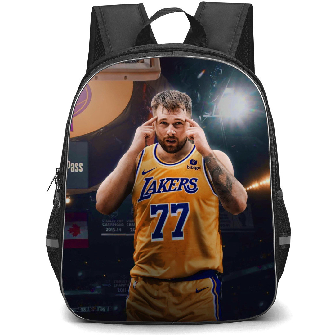 NBA Luka Doncic Backpack StudentPack - Luka Doncic Play Basketball with his Brain