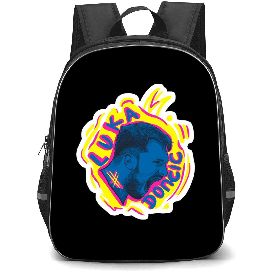 NBA Luka Doncic Backpack School Bag StudentPack - Luka Doncic Shout Avatar Doodle Art Sticker