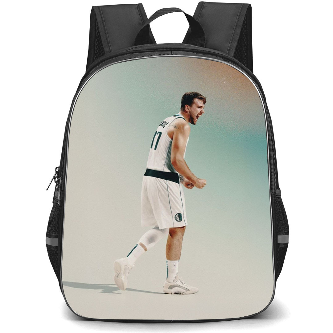 NBA Luka Doncic Backpack StudentPack - Luka Doncic Shouting Celebration Poster