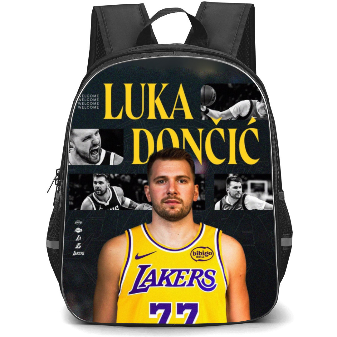 NBA Luka Doncic Backpack StudentPack - Luka Doncic Welcome to Los Angeles Lakers Introduction