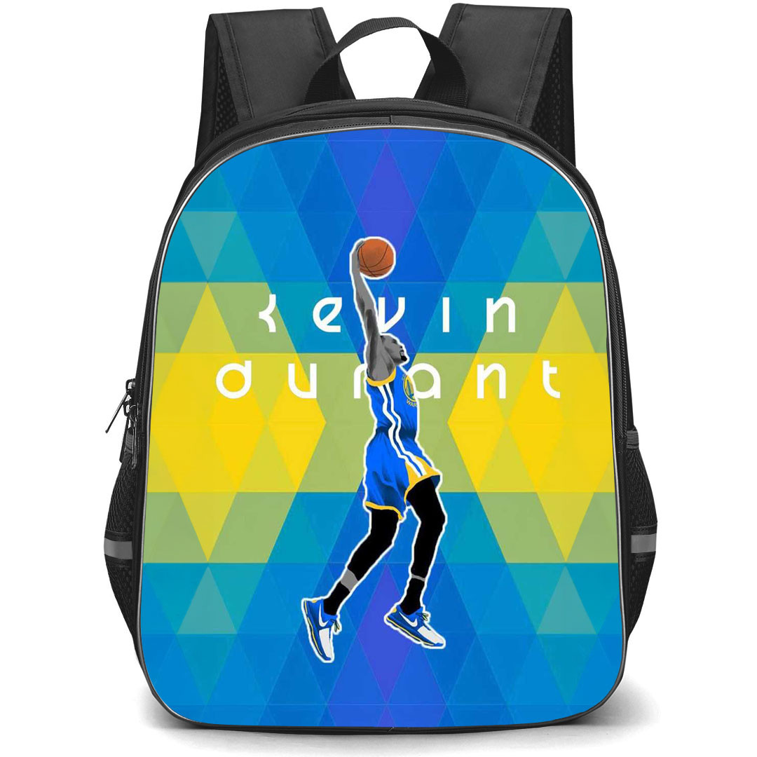 NBA Kevin Durant Backpack StudentPack - Kevin Durant Golden State Warriors Dunking Illustration Art