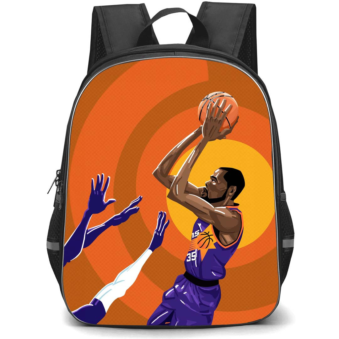 NBA Kevin Durant Backpack StudentPack - Kevin Durant Phoenix Suns 35 Fadeway Shot Illustration Art