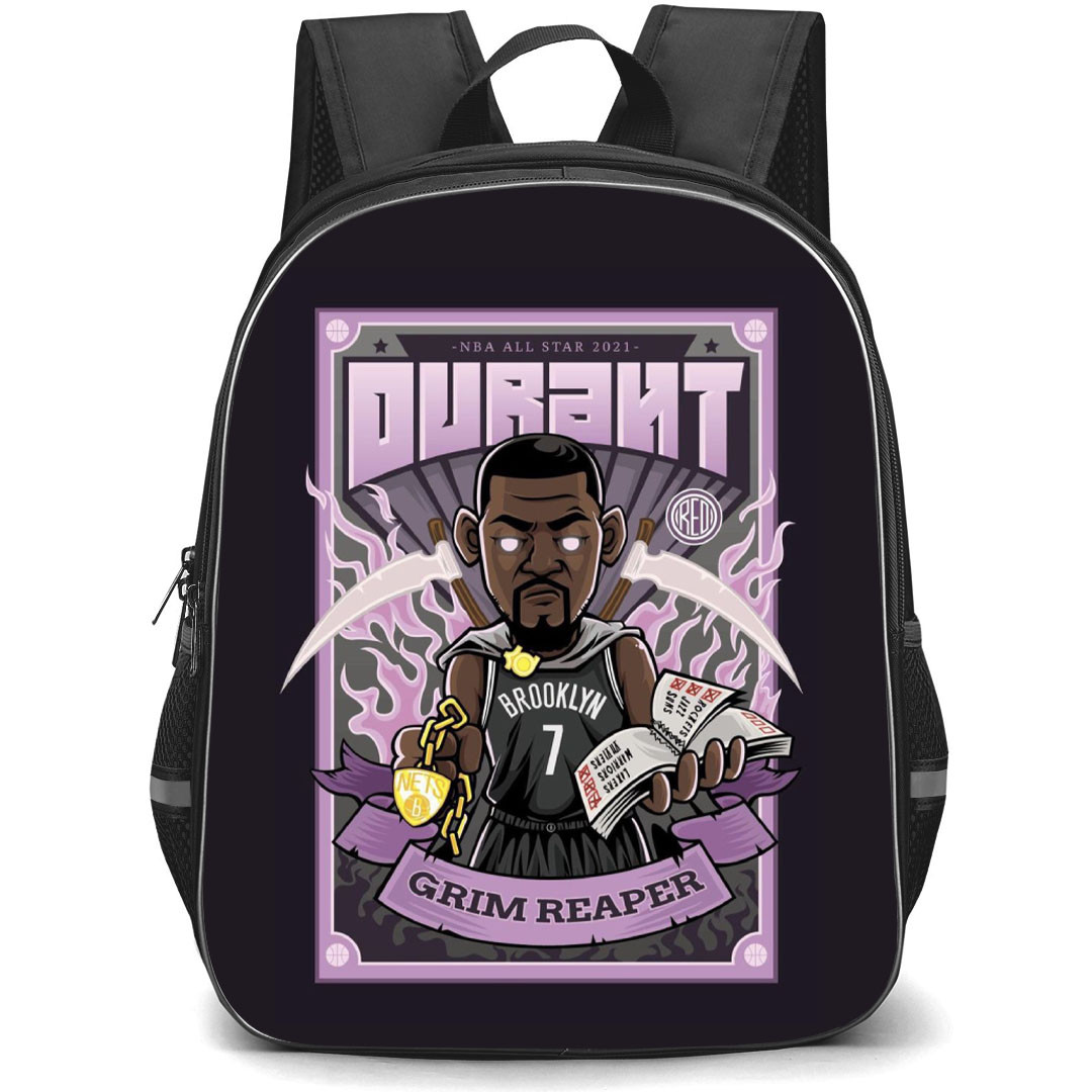 NBA Kevin Durant Backpack StudentPack - Kevin Durant Grim Reaper Illustration Art Poster