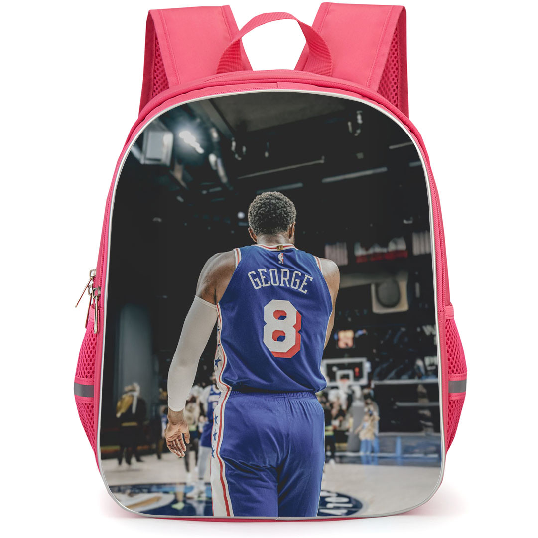 NBA Paul George Backpack StudentPack - Paul George 8 Standing Back Jersey Poster