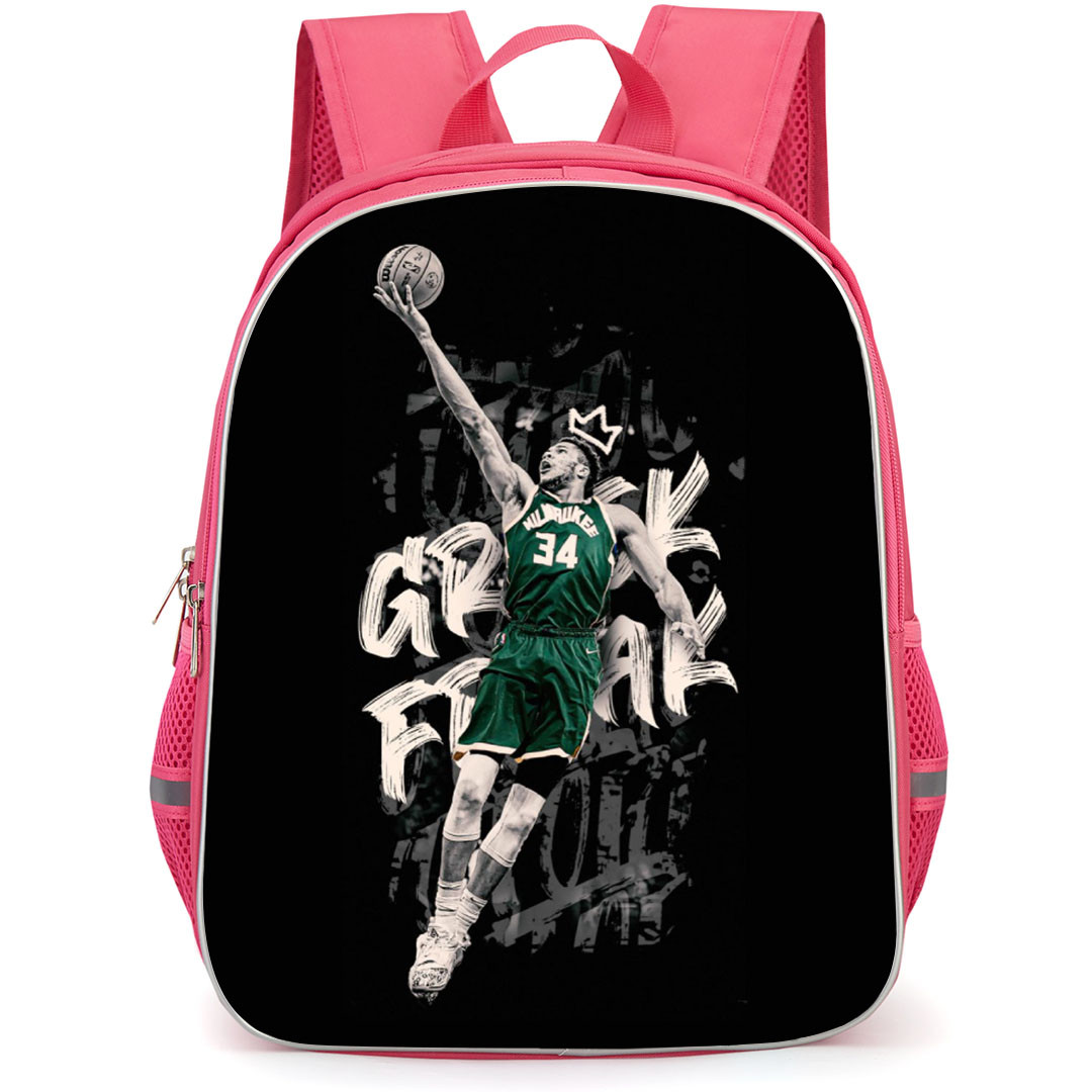 NBA Giannis Antetokounmpo Backpack StudentPack - Giannis Antetokounmpo Greek Freak Painting On Black Background