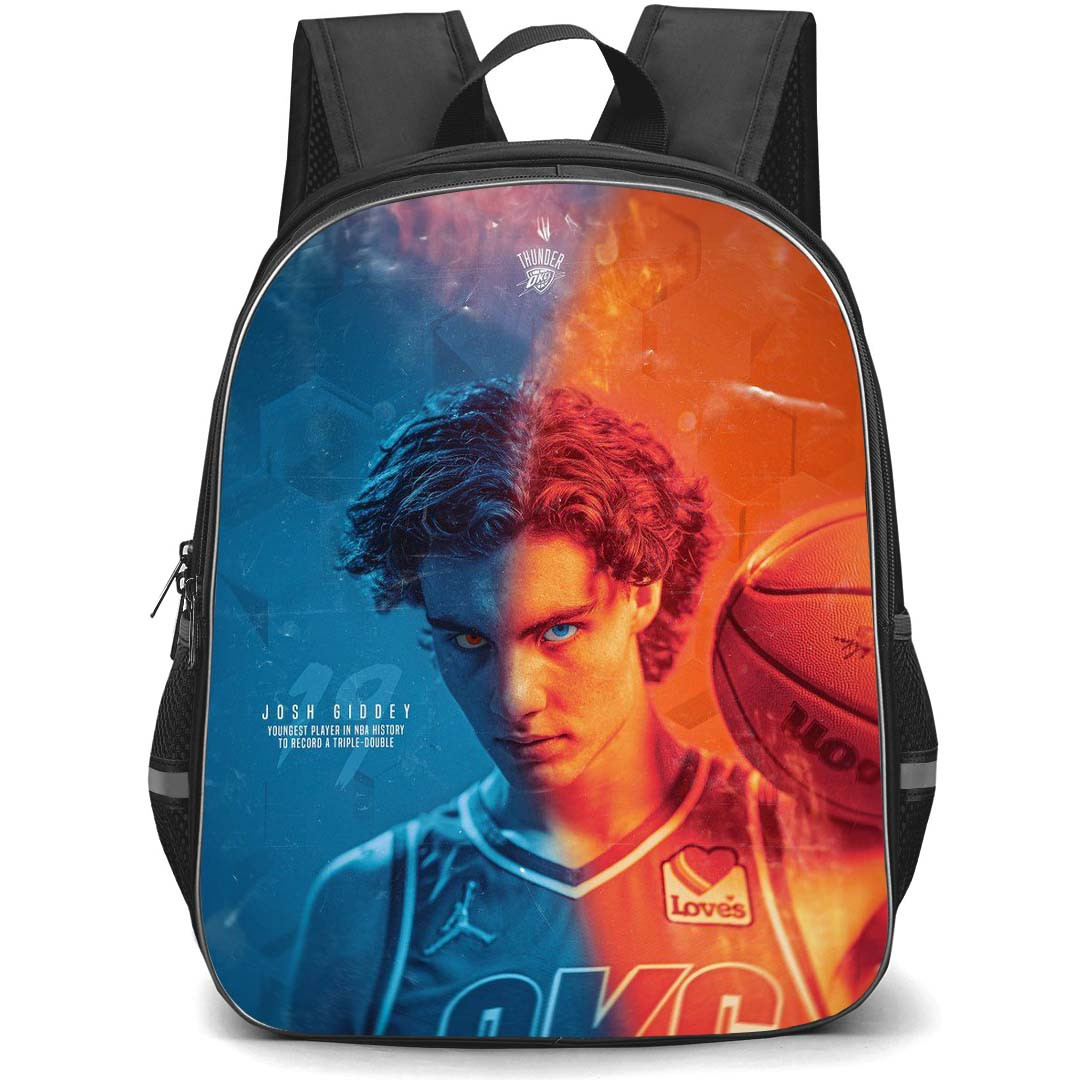NBA Josh Giddey Backpack StudentPack - Josh Giddey OKC Thunder Portrait Youngest Player In NBA History Poster