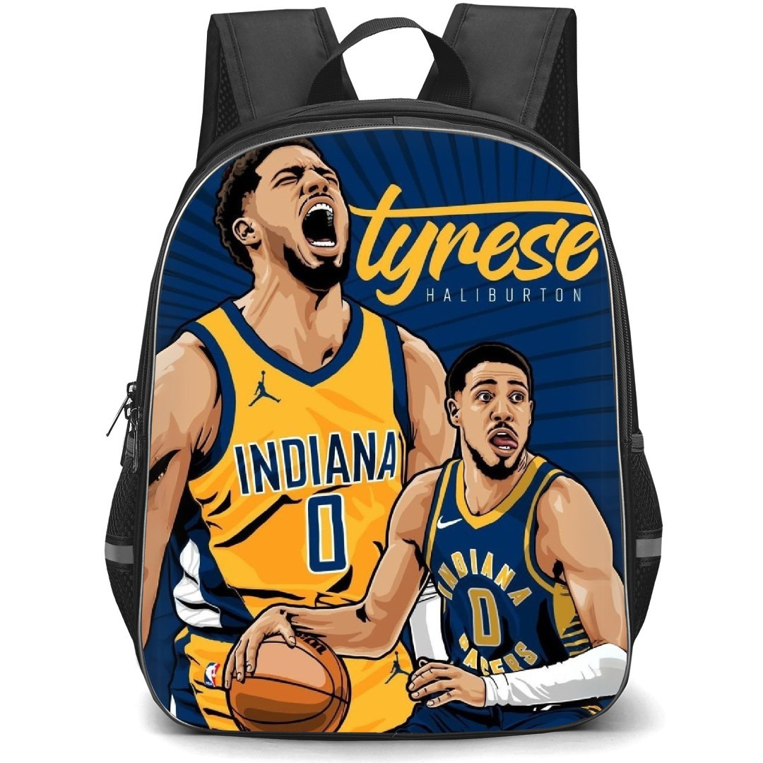 NBA Tyrese Haliburton Backpack StudentPack - Tyrese Haliburton Indiana Pacers BKR Illustration Art Poster