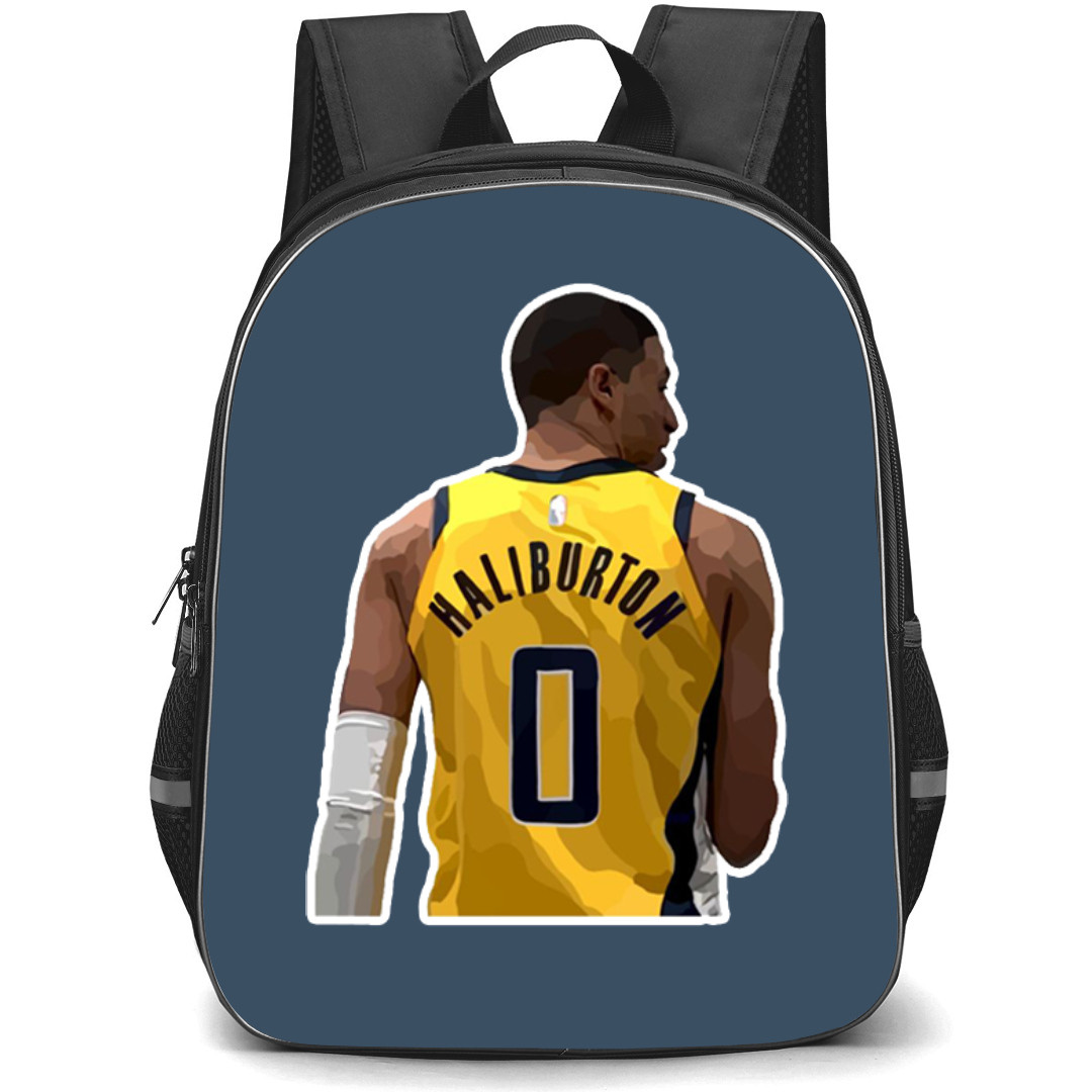 NBA Tyrese Haliburton Backpack StudentPack - Tyrese Haliburton Indiana Pacers Back Illustration Art Sticker