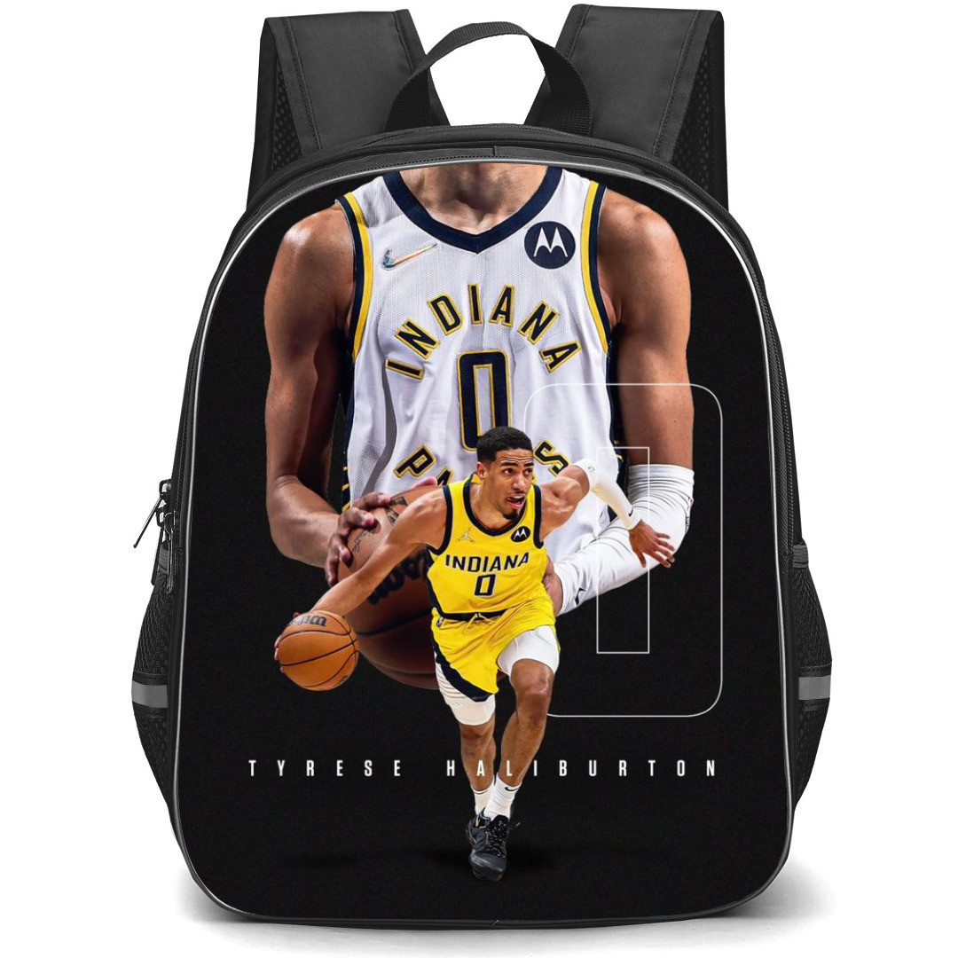 NBA Tyrese Haliburton Backpack StudentPack - Tyrese Haliburton Indiana Pacers Game Winner Poster