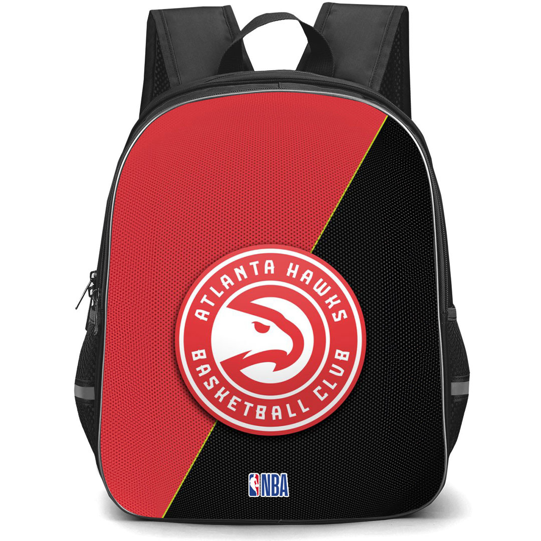 NBA Atlanta Hawks Backpack StudentPack - Team Logo On Red And Black Background