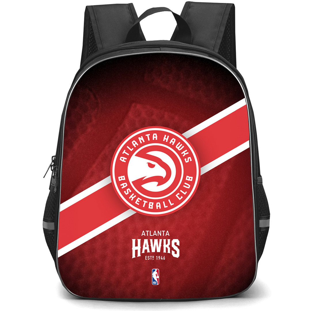 NBA Atlanta Hawks Backpack StudentPack - Team Logo Stripe Background