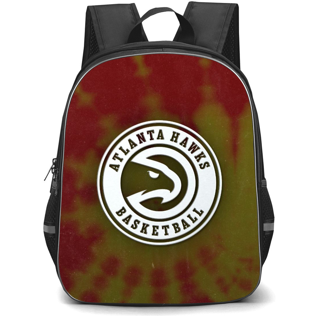 NBA Atlanta Hawks Backpack StudentPack - Atlanta Hawks Watercolor Art Logo