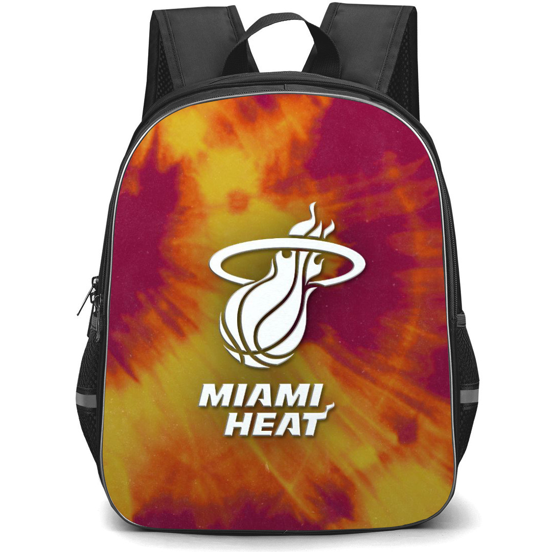 NBA Miama Heat Backpack StudentPack - Miama Heat Watercolor Art Logo