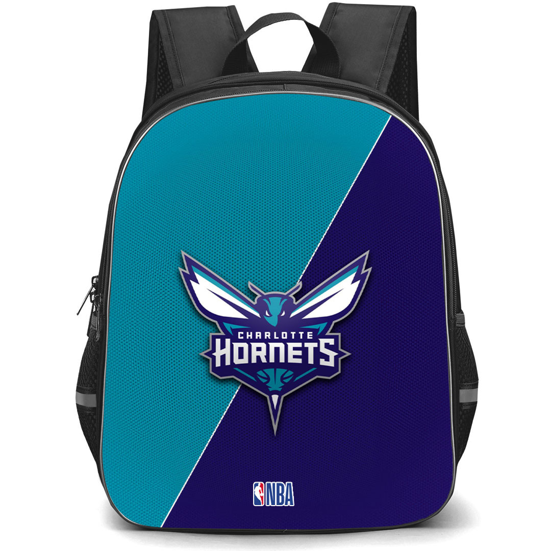 NBA Charlotte Hornets Backpack StudentPack - Team Logo On Blue Background