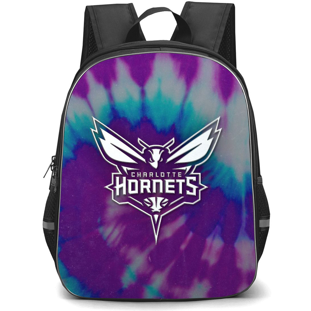 NBA Charlotte Hornets Backpack StudentPack - Charlotte Hornets Watercolor Art Logo