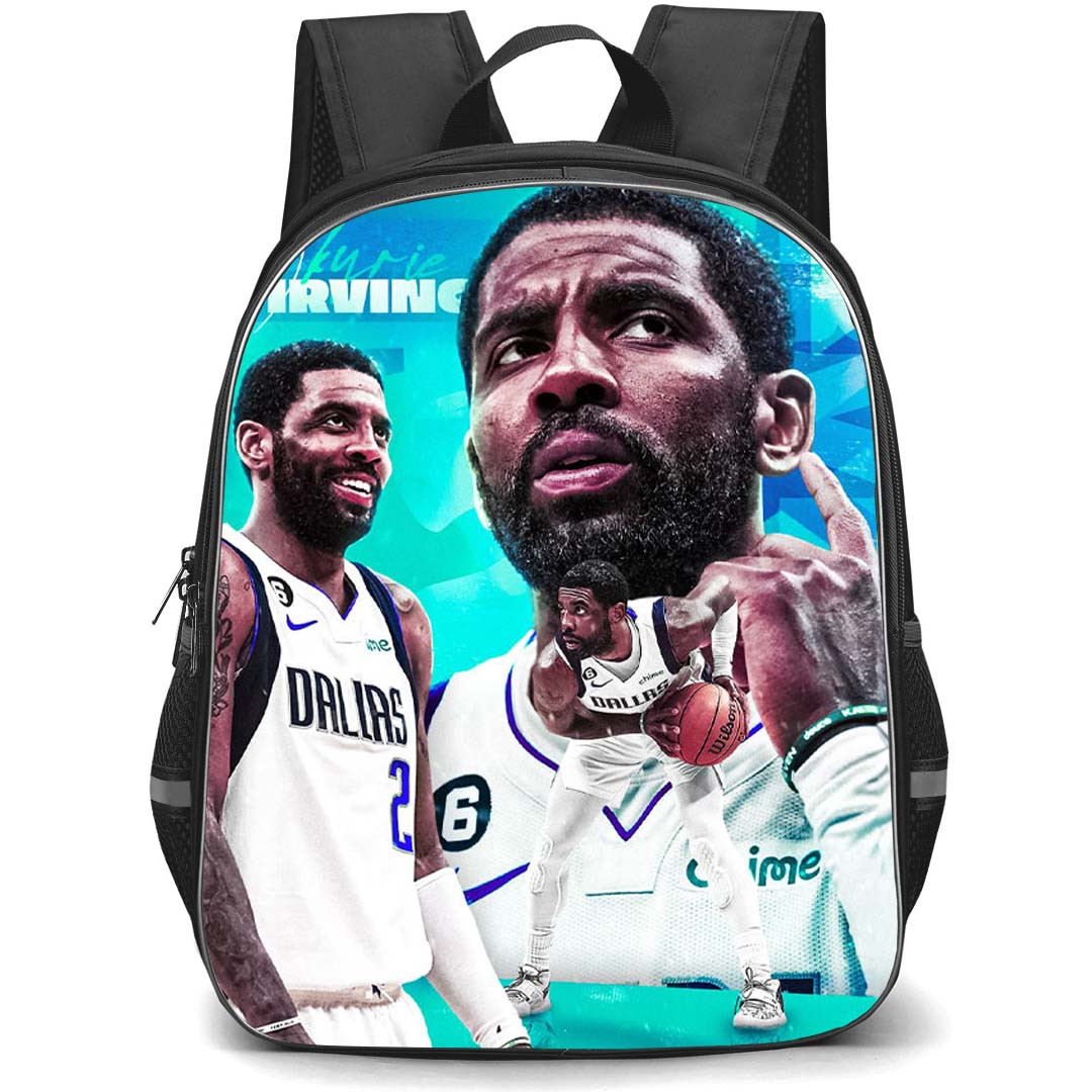 NBA Kyrie Irving Backpack StudentPack - Kyrie Irving Dallas Mavericks 2 Portrait On Graphic Art Poster